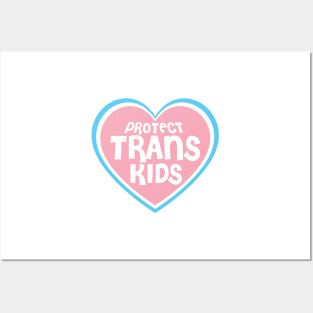 Protect Trans Kids - Heart Pink Pride Posters and Art